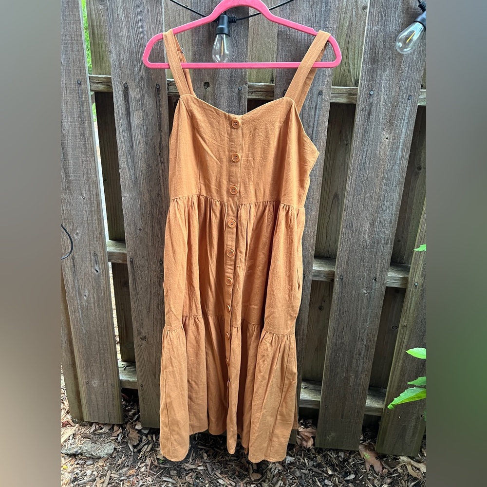 Polagram Vibrant Orange Dress